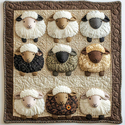Funnt Fluffy Sheep WP1911018CL Quilt