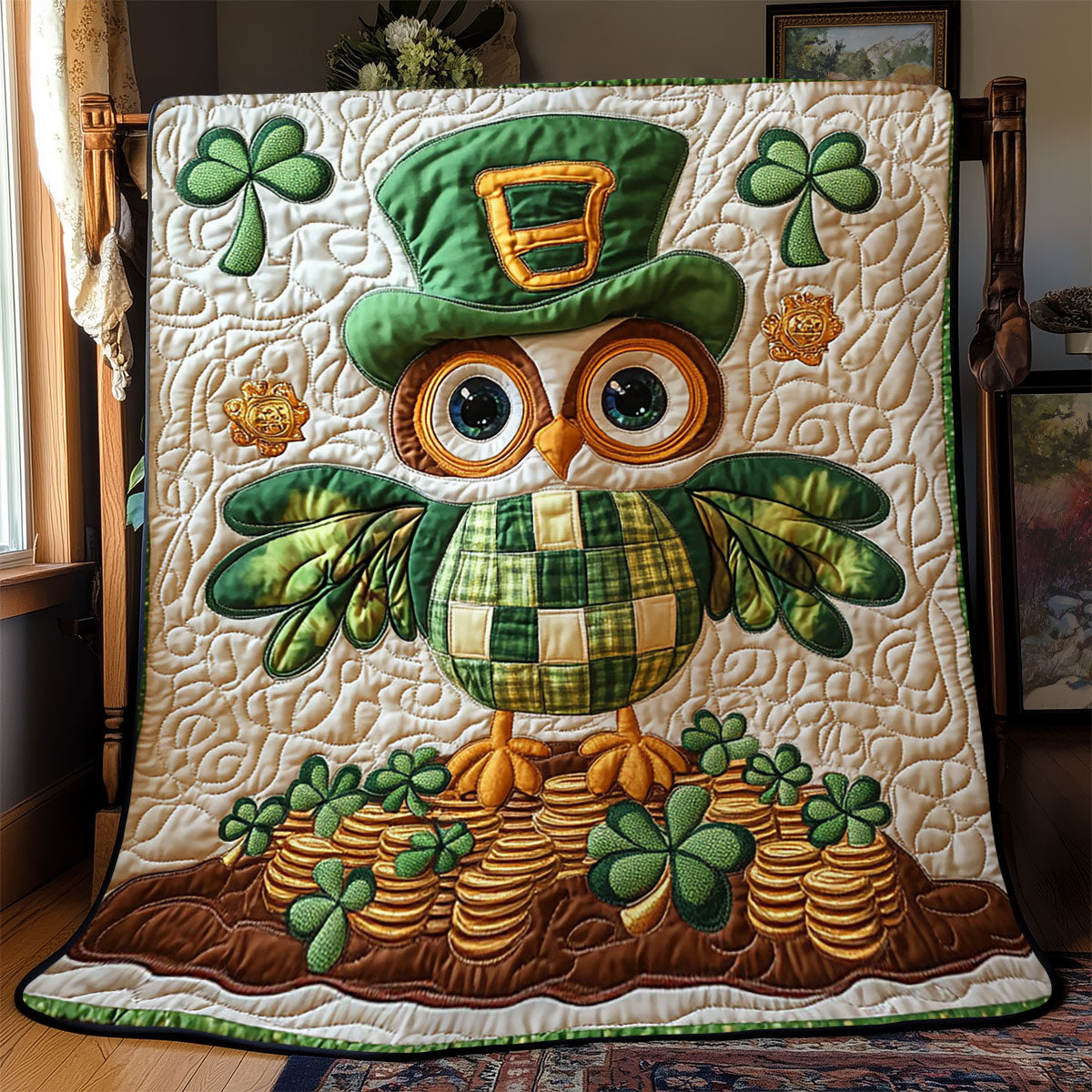 Patrick’s Lucky Owl WJ1001022CL Quilt