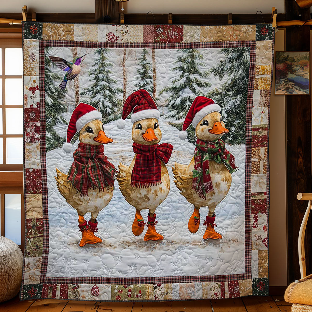 Holiday Ducks In Style WN1312017CL Quilt