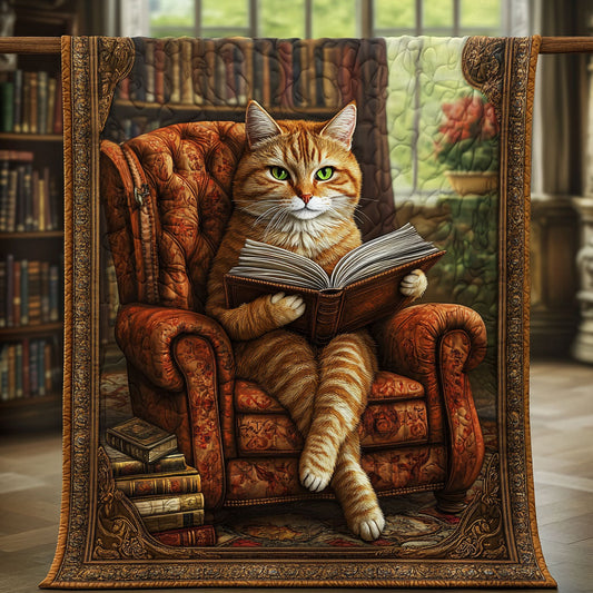 Orange Cat Library WT2702153CL Quilt