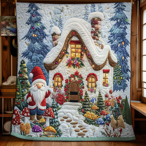 Gnome House Christmas WX1511024CL Quilt