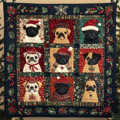 Pug Snow Cutie WN2709181CL Quilt