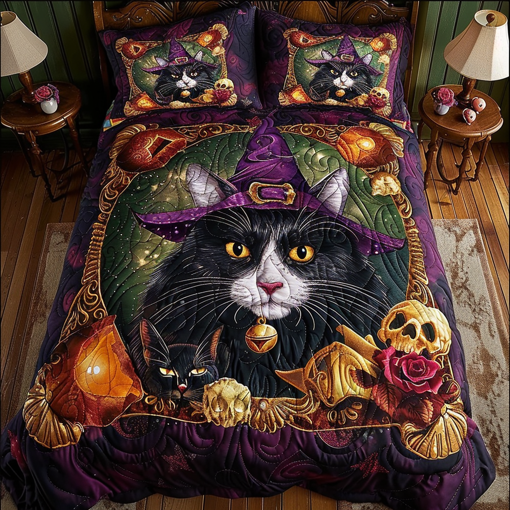 Mystic Witch Black Cat WY0801117CL Duvet Cover Set