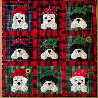 Paws Wearing Christmas Hats XR1312006CL Quilt