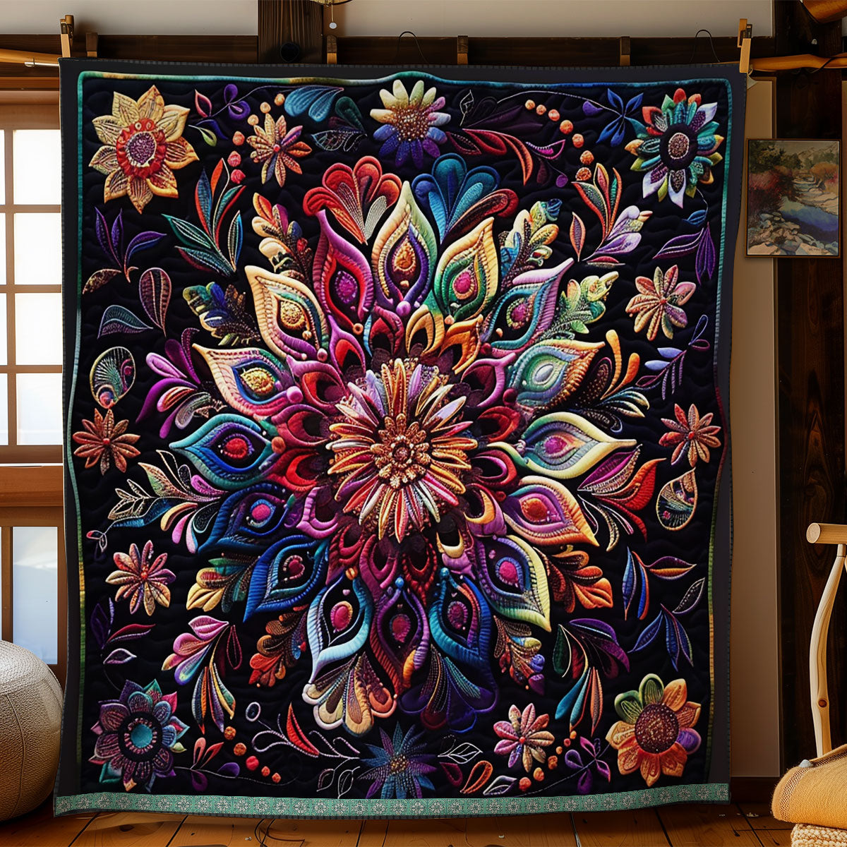 Illuminated Flower Mirage WN1909014CL Quilt