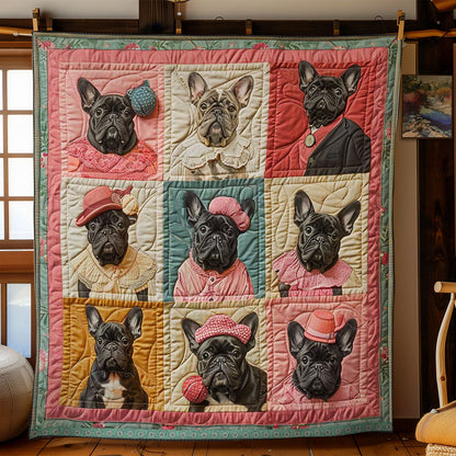 French Bulldogs Lively WN1209029CL Quilt