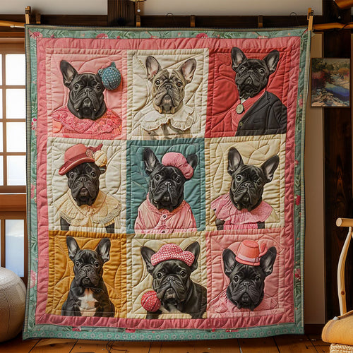 French Bulldogs Lively WN1209029CL Quilt
