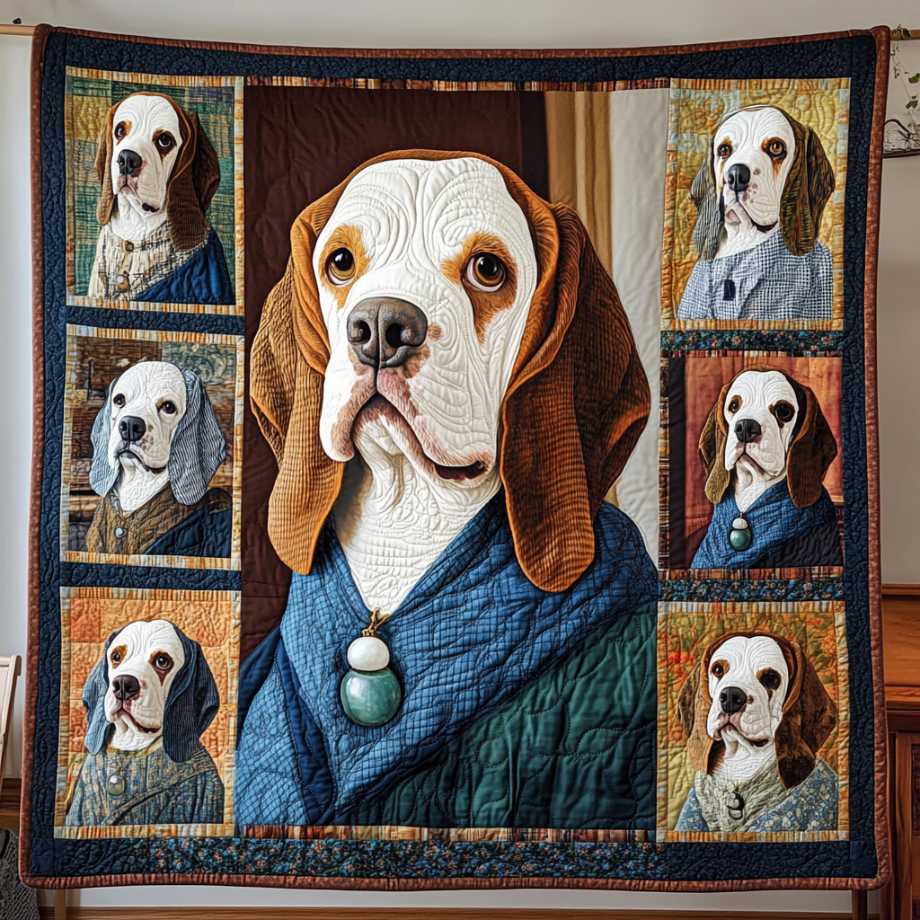Basset Hound With Pearl WN2509109CL Quilt