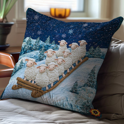 Funny Sheep In Winter WY2212081CL Quilt Pillow Case