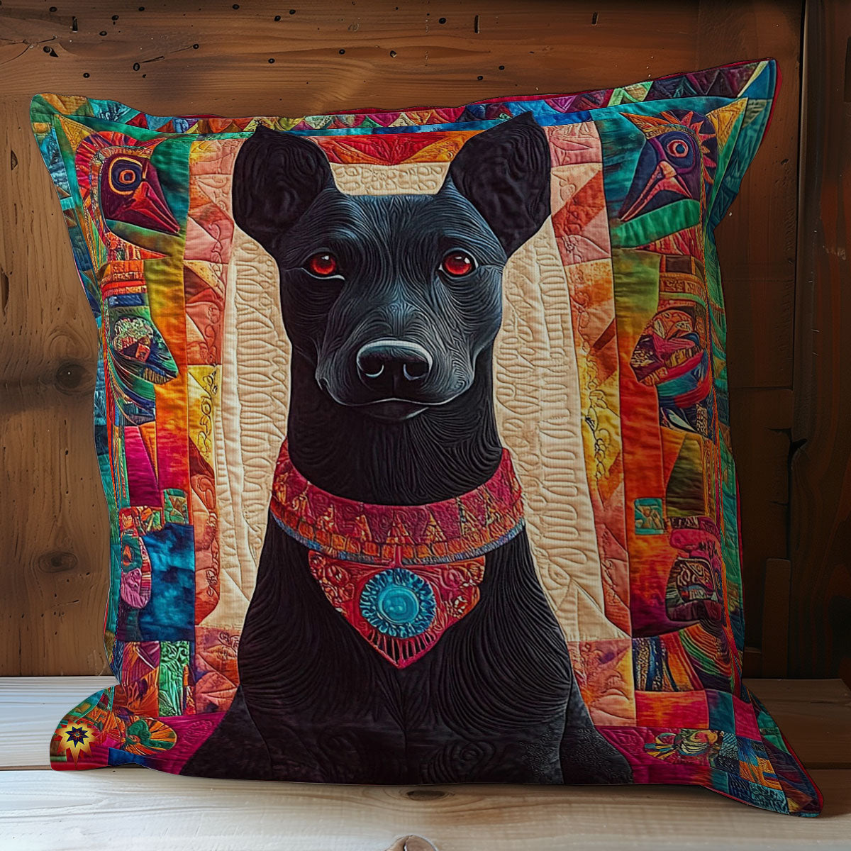 Mystic Black Dog WY2711059CL Quilt Pillow Case