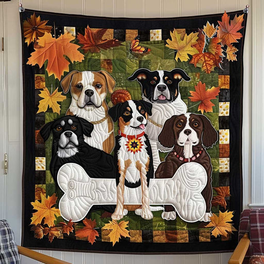 Autumn Cute Dog Breed WP1210012CL Quilt