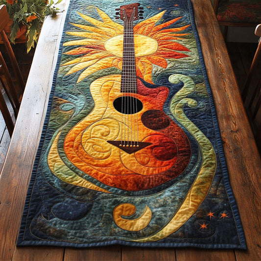 Guitar And Sun WY2802080CL Quilted Table Runner