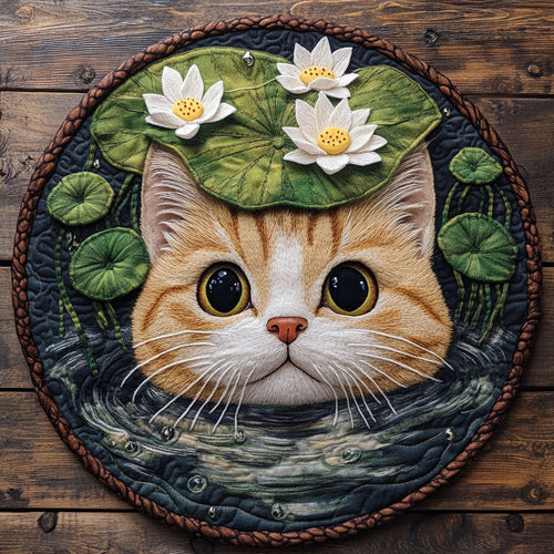 Under Lilies CP1205007CL Quilted Round Mat