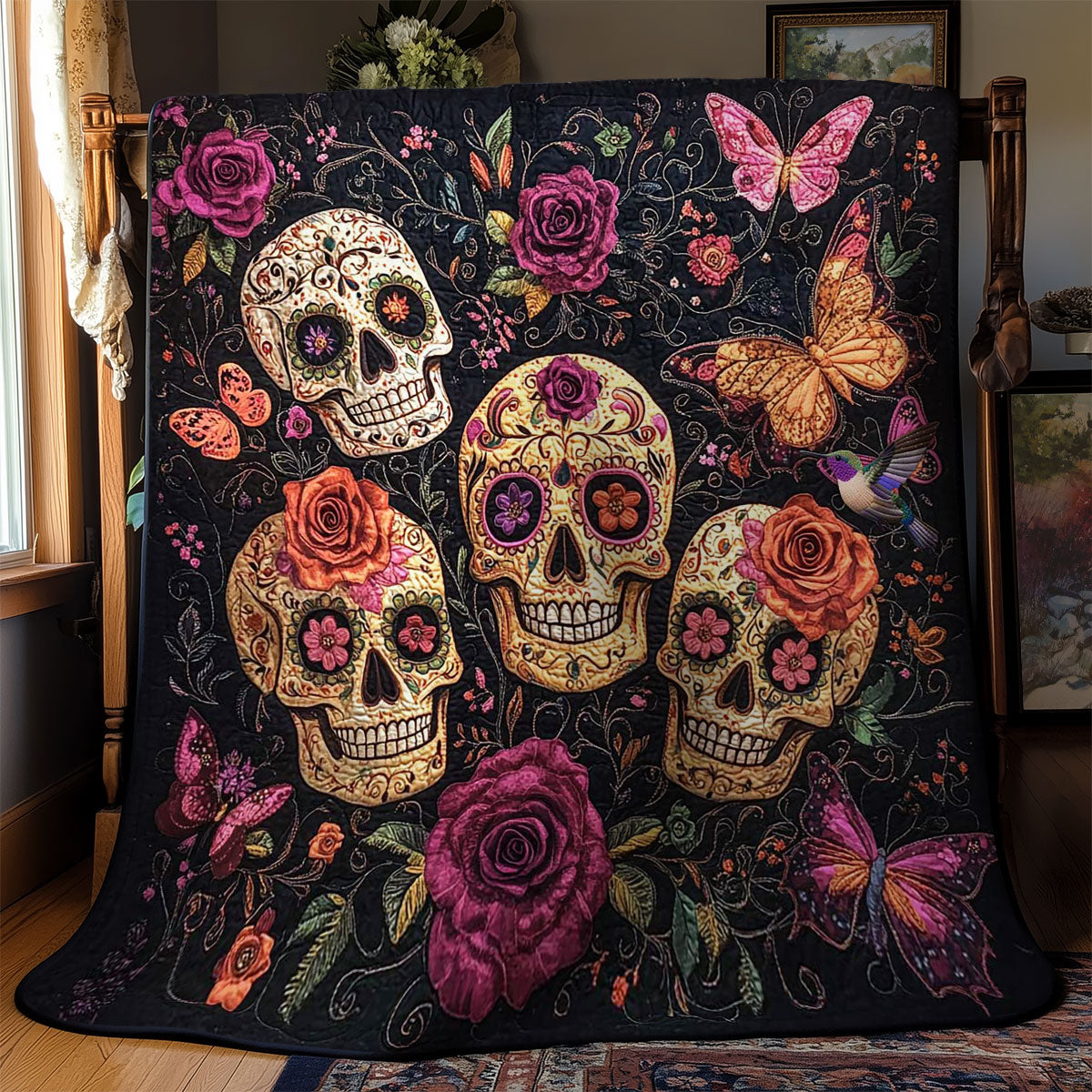 Day Of The Dead Garden WN2910073CL Quilt