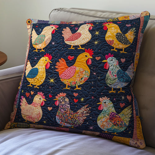 Patchwork Hen WY2212088CL Quilt Pillow Case