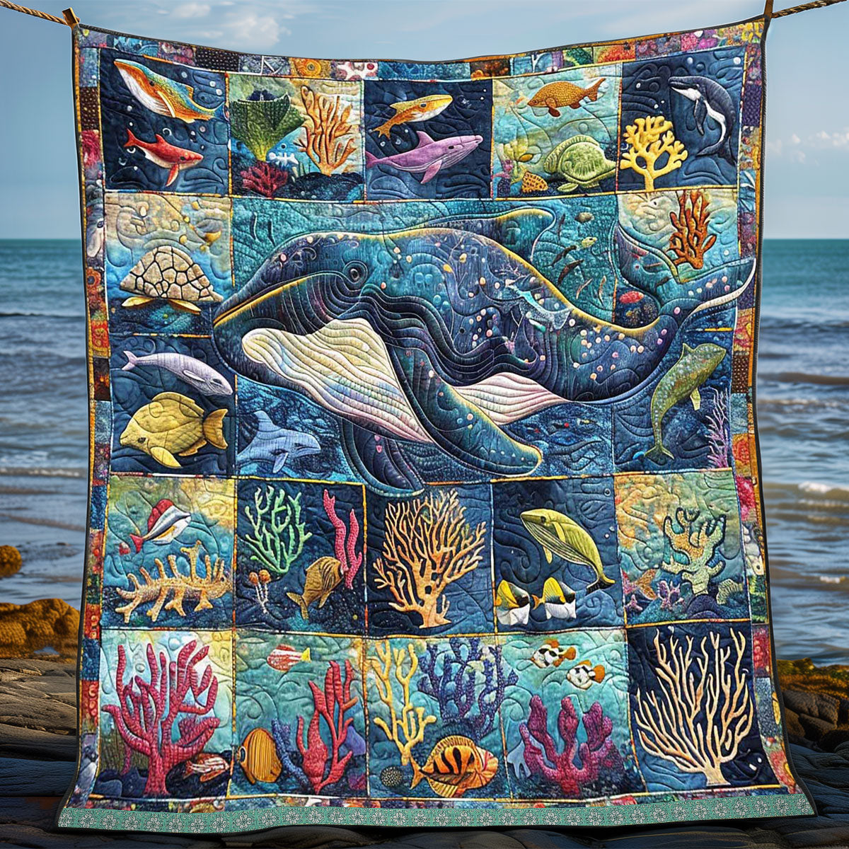 Whale Habitat WP0409056CL Quilt