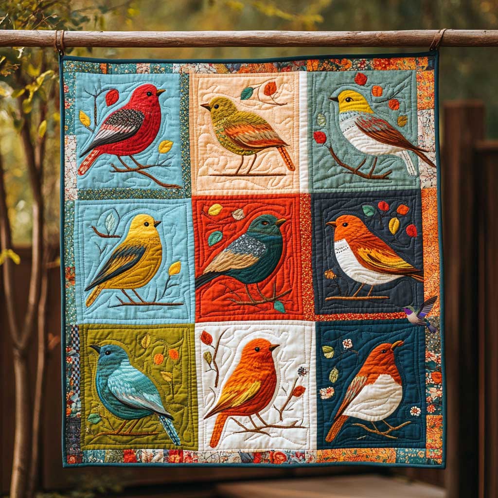 Colorful Bird WJ0410004CL Quilt