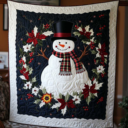 Gentleman Snowman Wreath WP0412056CL Quilt