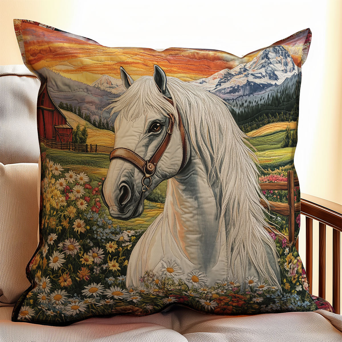 Horse Farm WX1312113CL Quilt Pillow Case