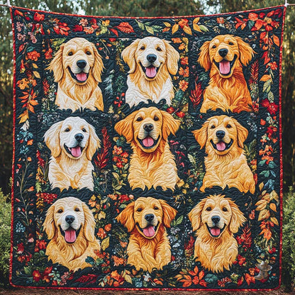 Autumn Maple Golden Retriever WP0910014CL Quilt