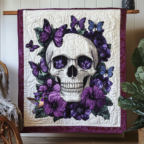 Purple Skull WX0110023CL Quilt