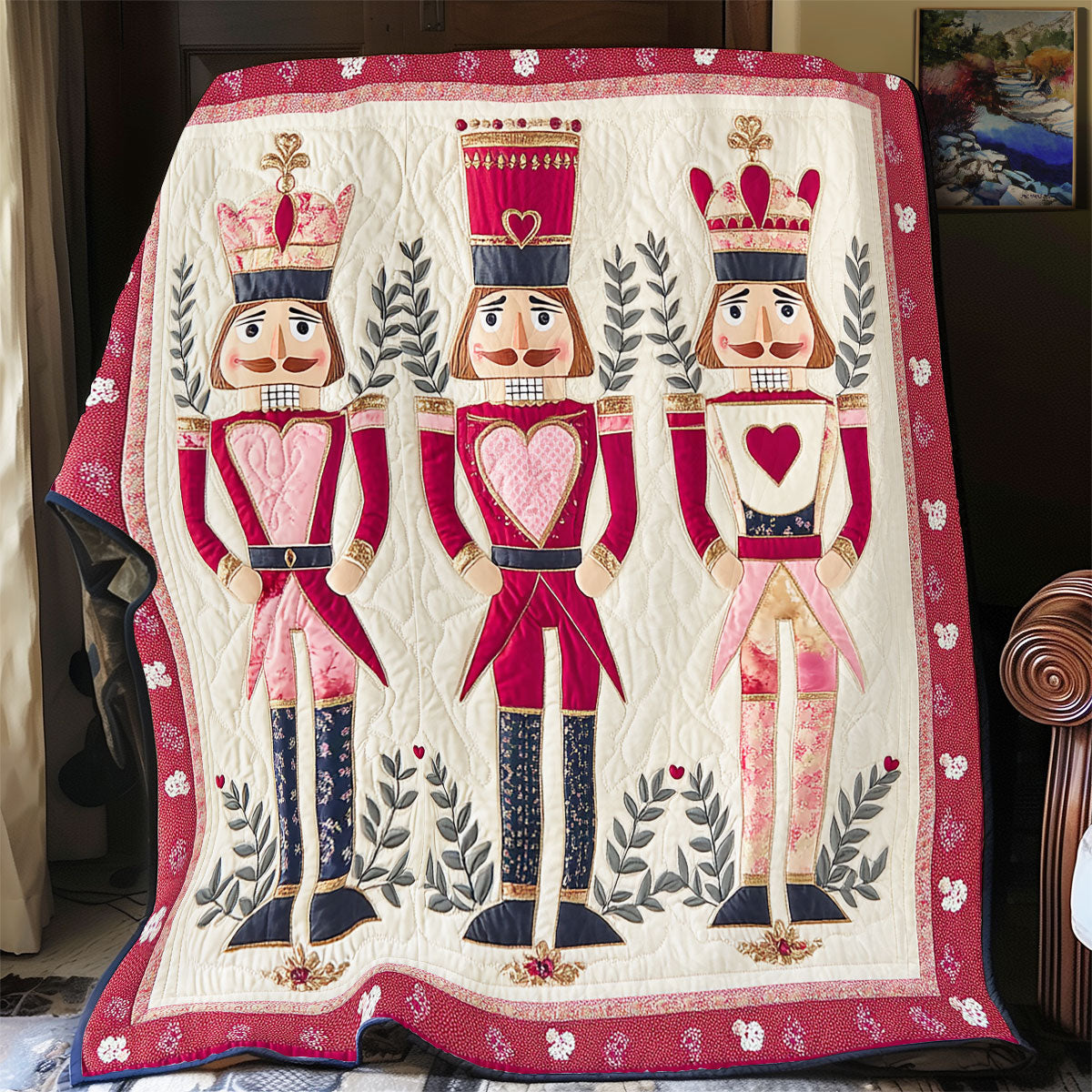 Valentine Three Nutcracker WY0201046CL Quilt