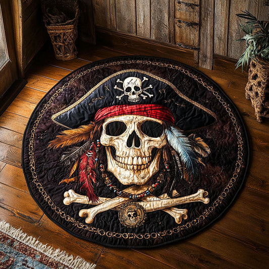 Skull Pirate CW2107033CL Quilted Round Mat