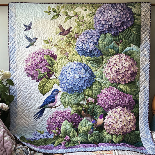 Hydrangea Garden Bird WY1610010CL Quilt