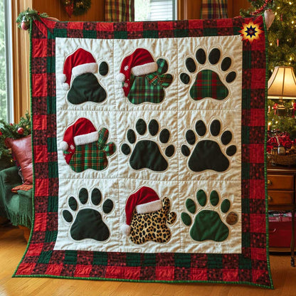 Festive Paw Dog Prints WN0511021CL Quilt