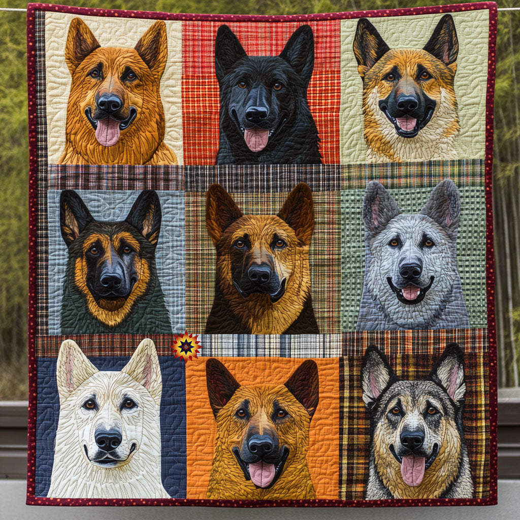 Happy German Shepherd WX0511032CL Quilt