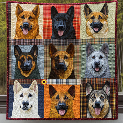 Happy German Shepherd WX0511032CL Quilt