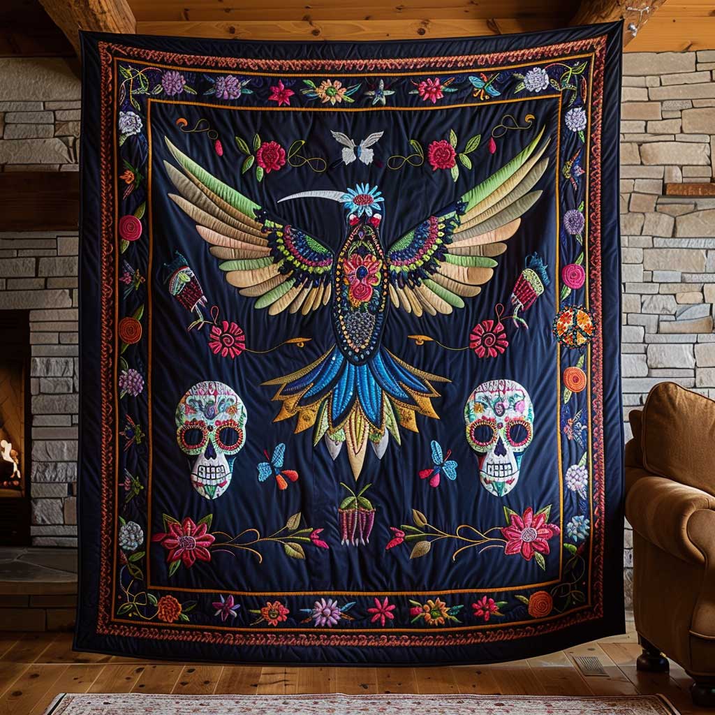 Floral Hummingbird Spirit WN2110037CL Quilt