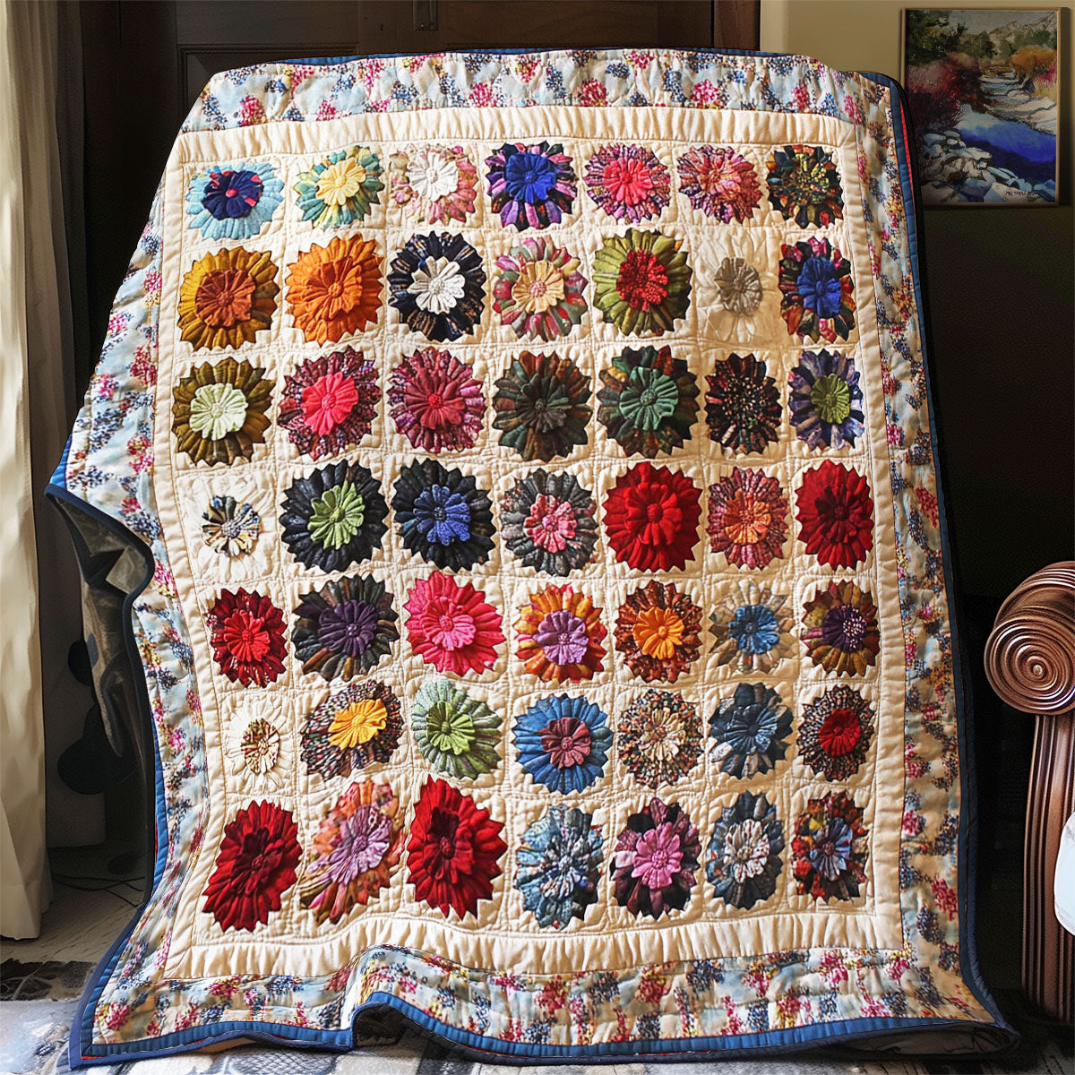 Flower Collection WY0602145CL Quilt