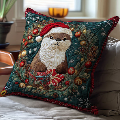 Santa Otter WY2911057CL Quilt Pillow Case
