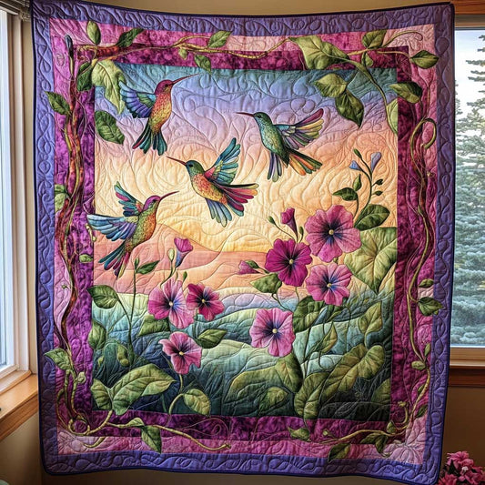 Hummingbird Twilight Bloom WN2809016CL Quilt