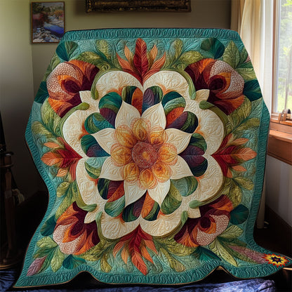 Mystic Teal FLower WY0811002CL Quilt
