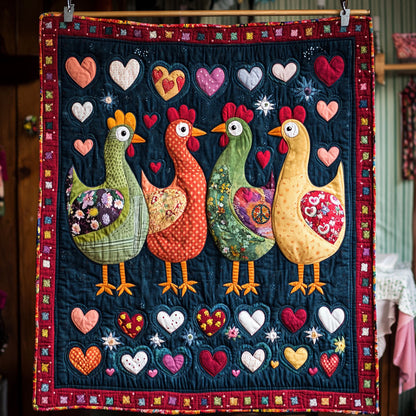 Colorful Chicken WJ2611016CL Quilt