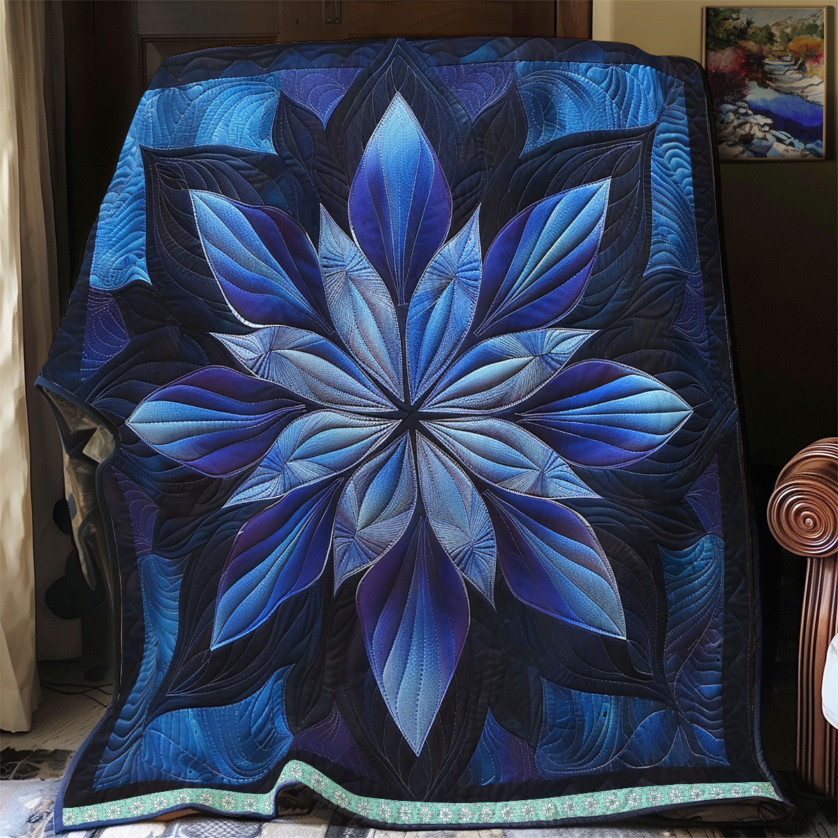 Mystical Blue Oasis WN1309049CL Quilt