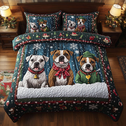 Pit Bulls Snow WT1403089CL Duvet Cover Set