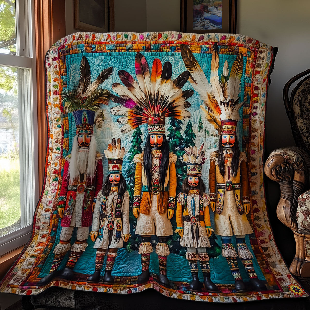 Native American Nutcracker WY0911017CL Quilt