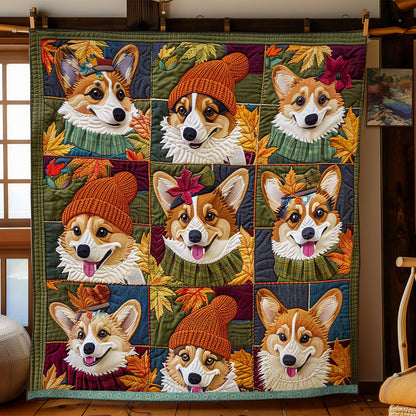 Cute Corgi WJ1109001CL Quilt