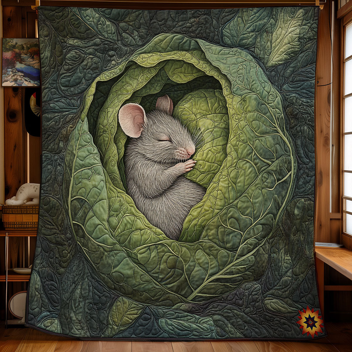 Cabbage Sleep Mouse WY1411046CL Quilt