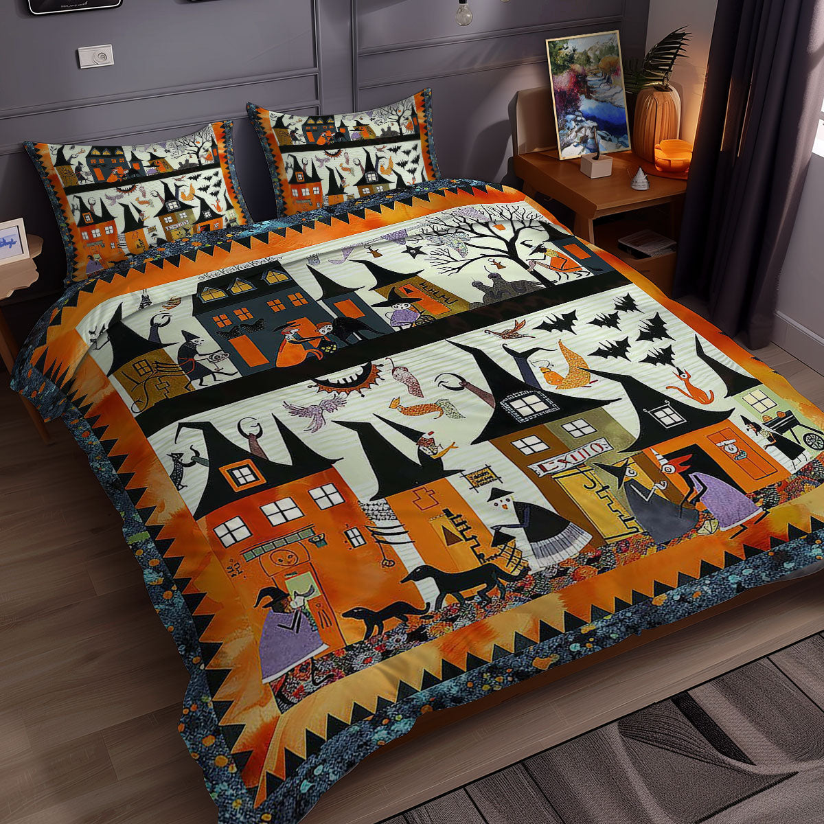 Halloween Witches' Secret Meeting WN0310104CL Duvet Cover Set