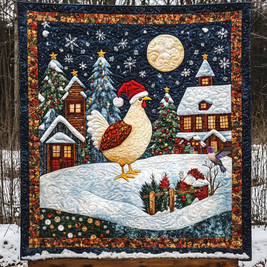 Chicken Christmas WX2210002CL Quilt