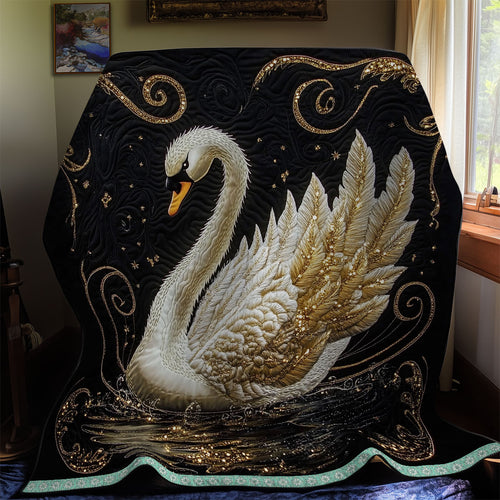Gold White Swan WX1411022CL Quilt