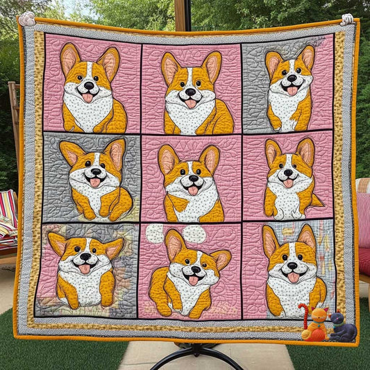 Smiling Corgi Bliss WN1010028CL Quilt