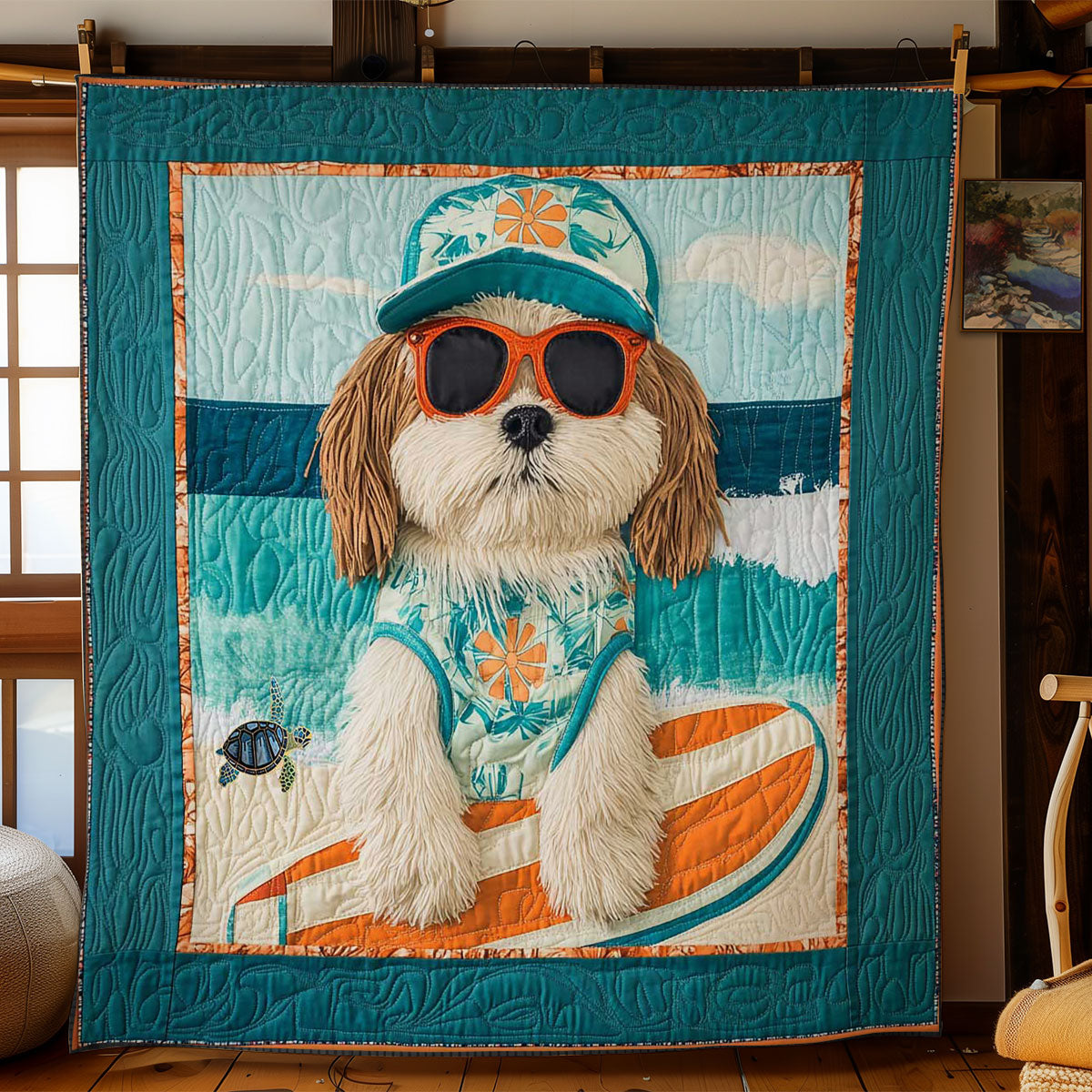 Ocean Shih Tzu WN0811028CL Quilt