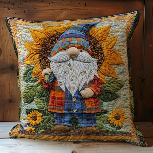 Gnome In Sunflower WY2501026CL Quilt Pillow Case