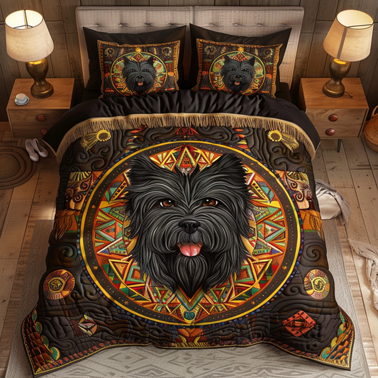 Abstract Circle And Dog WY0901072CL Duvet Cover Set