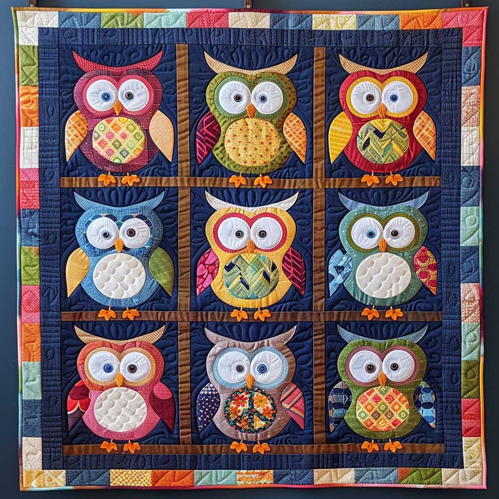Colorful Owl WJ0710016CL Quilt